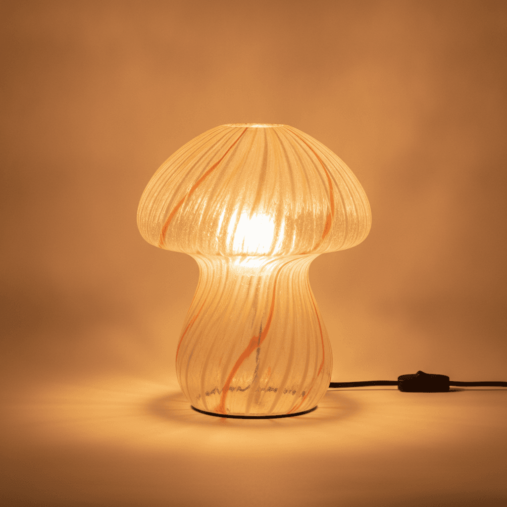 Lampe à Poser Champignon — Verre Rétro - Image 1